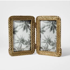 Studio McGee 4”x6” Metal Rope Folding Picture Frame